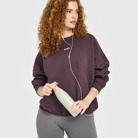 Oner Mid Weight Sweatshirt Color: Umber Brown Size: Small - Picture 1 of 4